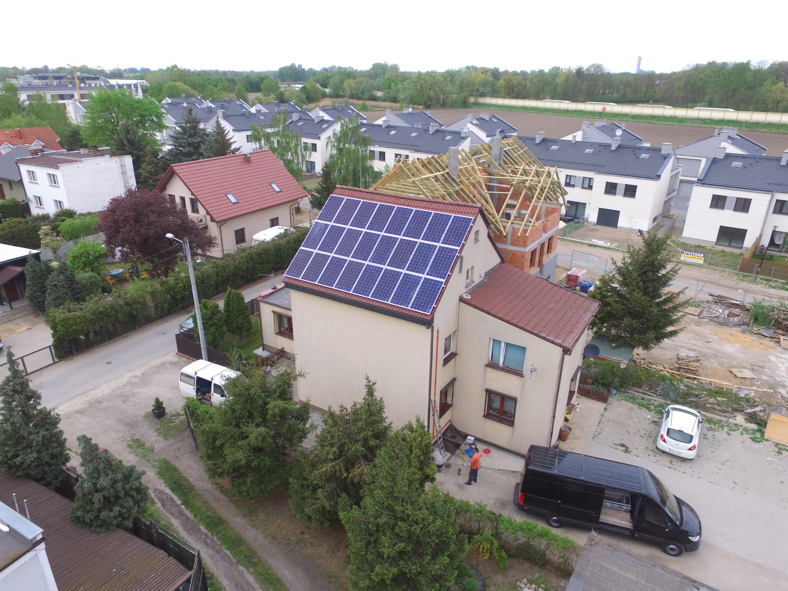 Instalacja fotowoltaiczna o mocy 6 kWp na budynku mieszkalnym, Ślęza